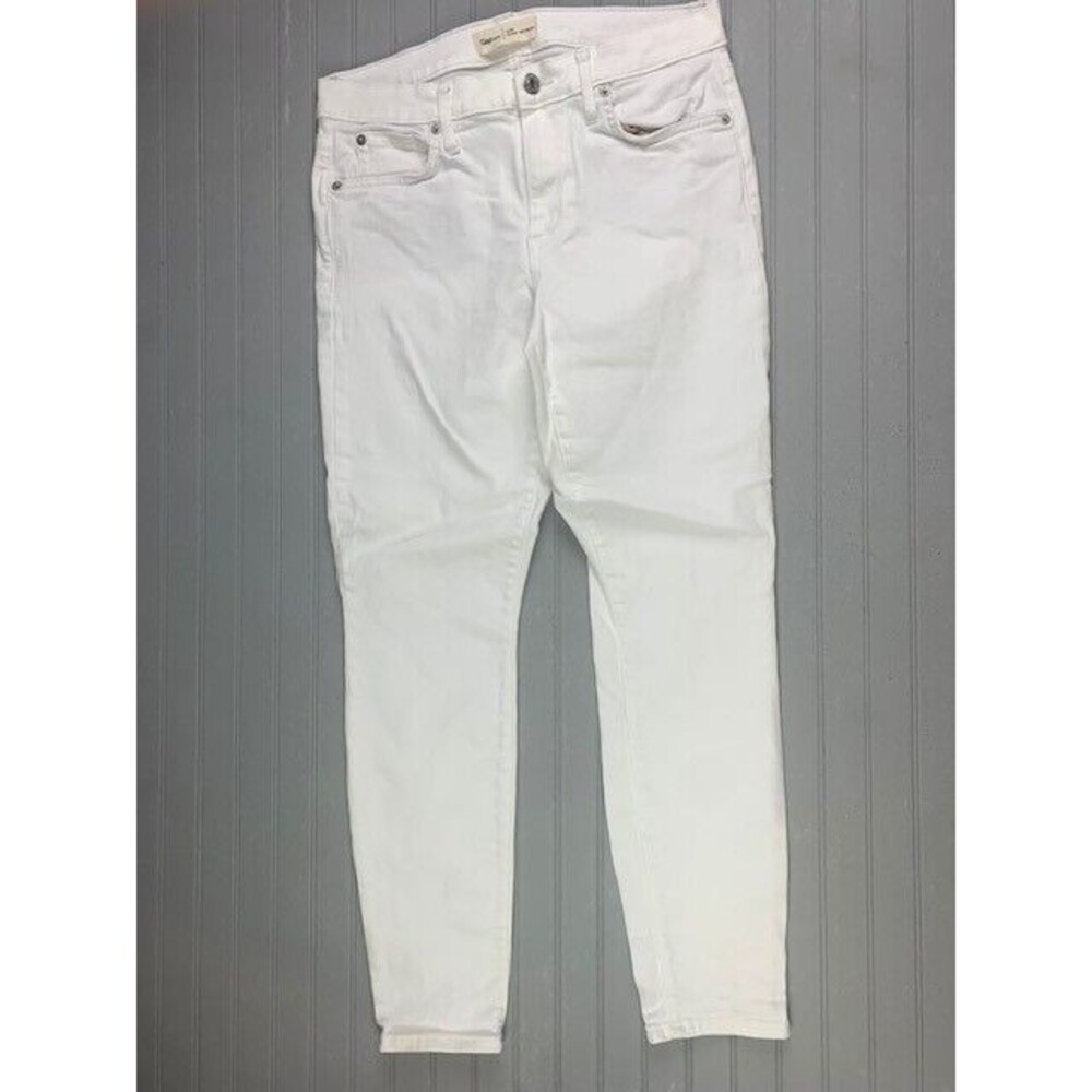 Gap 1969 Size 29 Womens Jeans True Skinny White Stretch Mid Rise